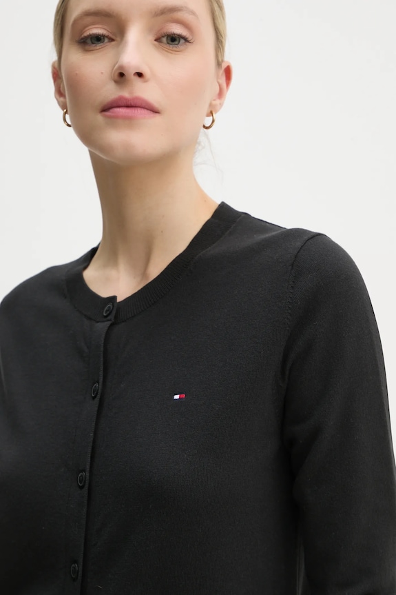 Kardigán Tommy Hilfiger čierna WW0WW42370