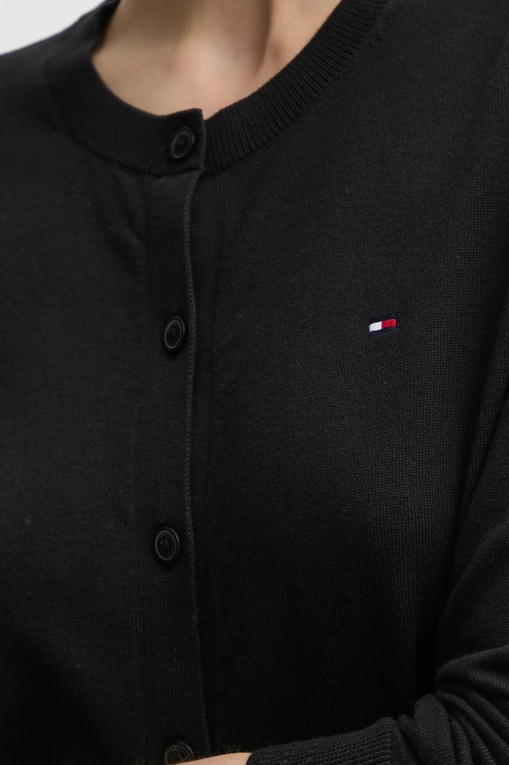 Kardigán Tommy Hilfiger WW0WW42370 čierna