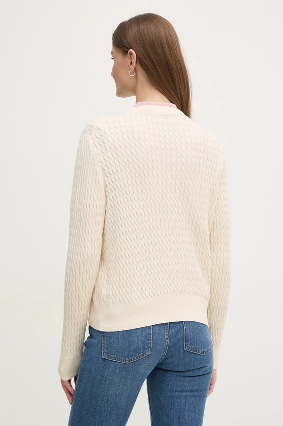 Îmbrăcăminte Tommy Hilfiger cardigan din bumbac WW0WW43329 bej