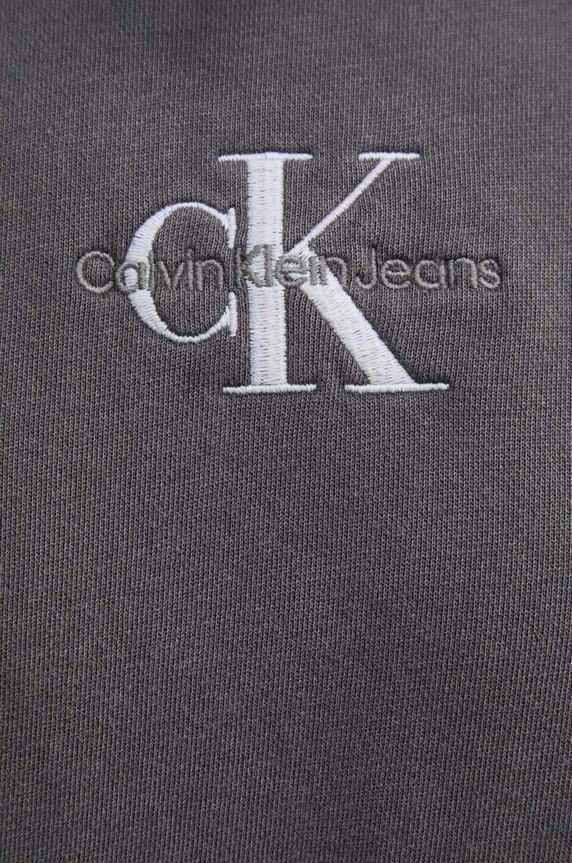 Bavlněná mikina Calvin Klein Jeans J20J223534 šedá