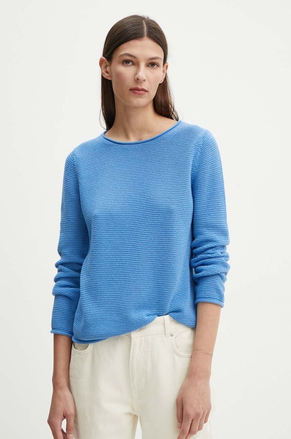 Βαμβακερό πουλόβερ Marc O'Polo βαμβάκι μπλε 406605960447