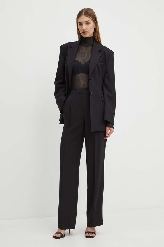 Longsleeve BOSS 50521729 μαύρο AW24