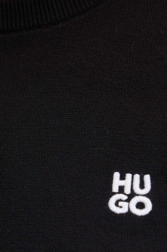 HUGO pulover de bumbac Scallia 50514296 negru