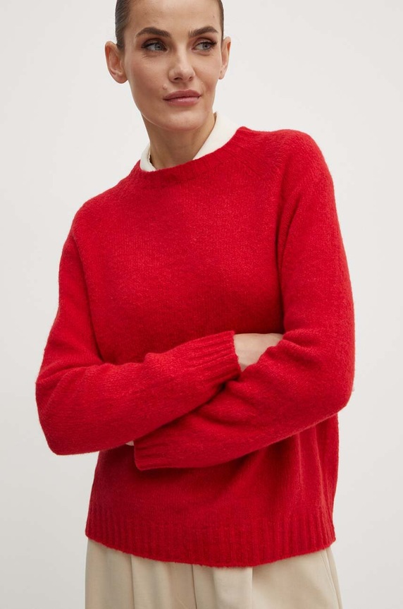 Svetr z vlněné směsi Weekend Max Mara červená 2425366111600