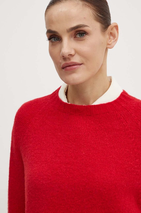 Svetr z vlněné směsi Weekend Max Mara 2425366111600 červená