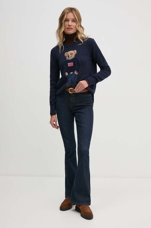 Πουλόβερ Polo Ralph Lauren 211927070 σκούρο μπλε AW24