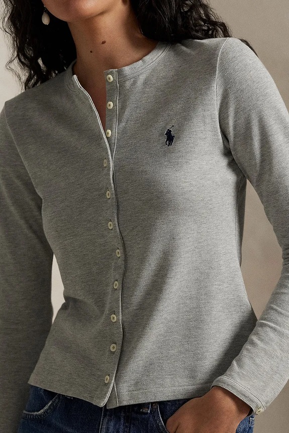 Polo Ralph Lauren camicia a maniche lunghe grigio 211941175