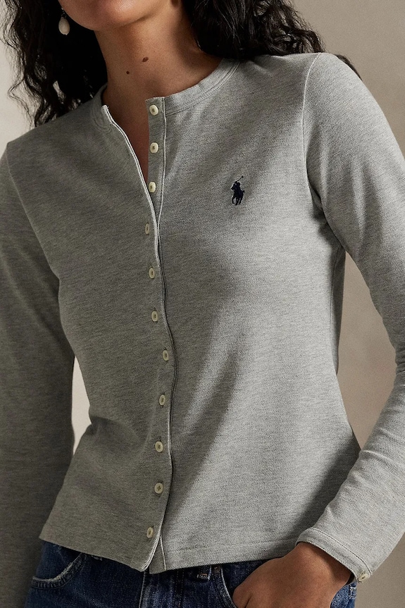 Polo Ralph Lauren camicia a maniche lunghe grigio 211941175