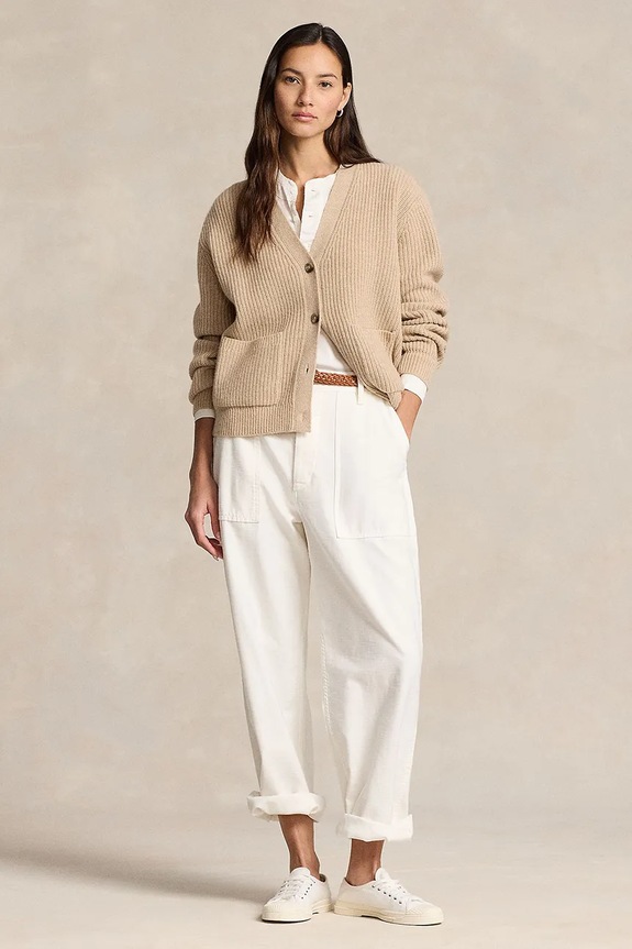 Ρούχα Μάλλινη ζακέτα Polo Ralph Lauren 211944515 μπεζ