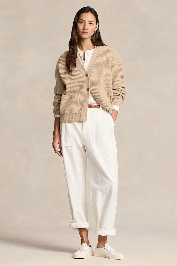 Ρούχα Μάλλινη ζακέτα Polo Ralph Lauren 211944515 μπεζ