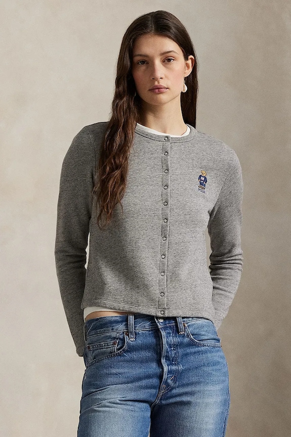 Πλεκτή ζακέτα Polo Ralph Lauren άλλο γκρί 211955298