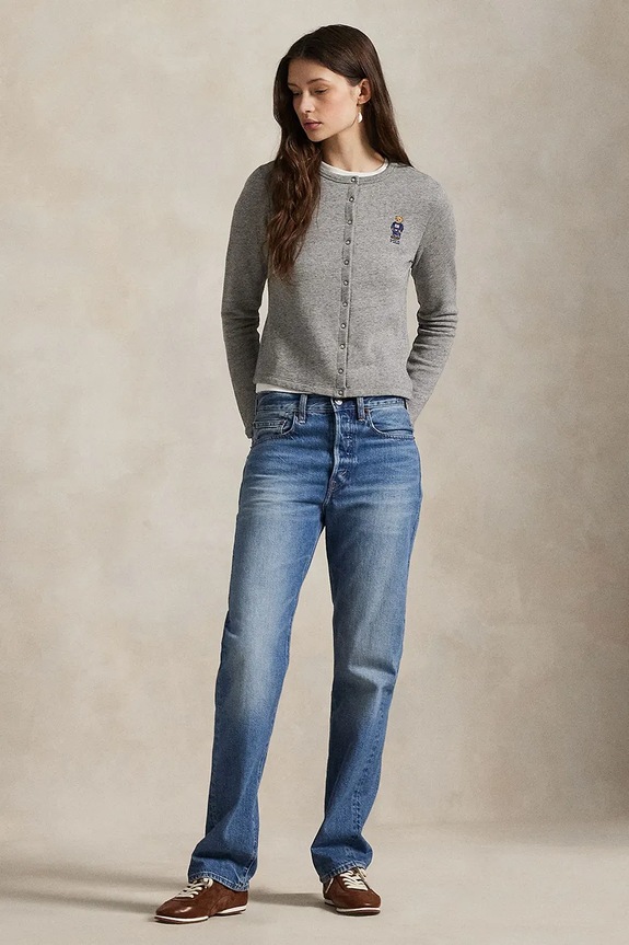 Ρούχα Πλεκτή ζακέτα Polo Ralph Lauren 211955298 γκρί