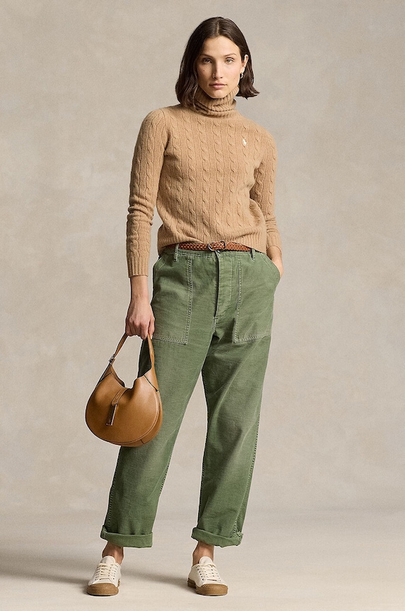 Odzież Polo Ralph Lauren sweter wełniany 211888686 beżowy