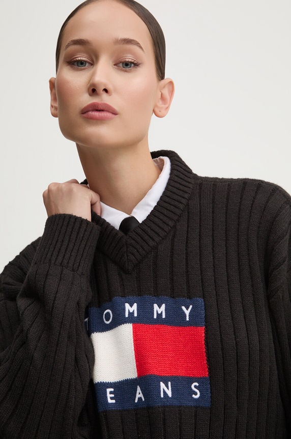 Tommy Jeans sweter czarny DW0DW18528