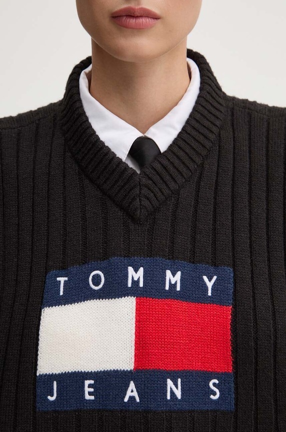 Tommy Jeans sweter DW0DW18528 czarny