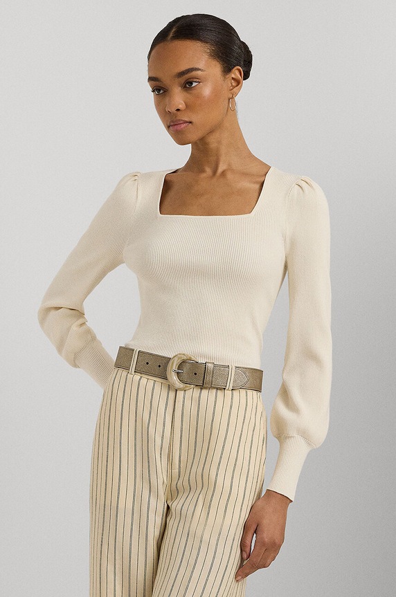 Lauren Ralph Lauren pulover grosime medie bej 200940592