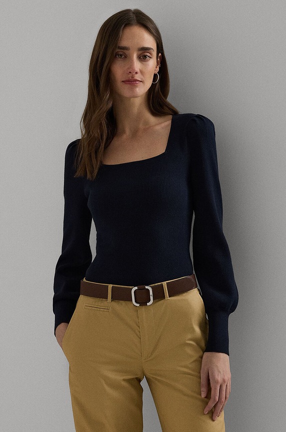 Lauren Ralph Lauren pulóver sima sötétkék 200940592