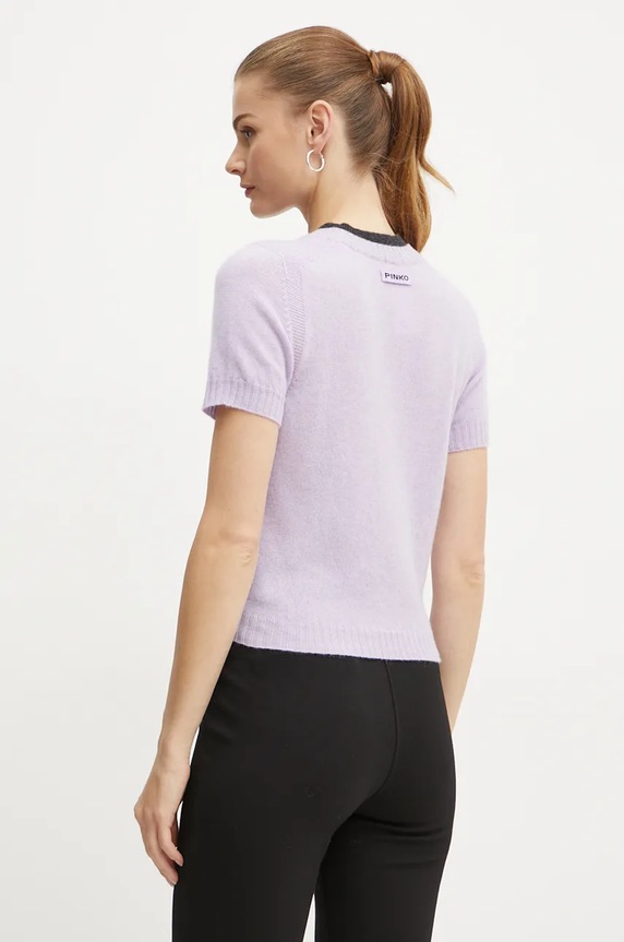 Odzież Pinko sweter wełniany 104342.A277 fioletowy