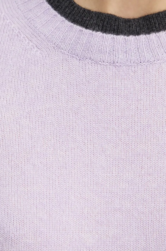 Pinko sweter wełniany 104342.A277 fioletowy