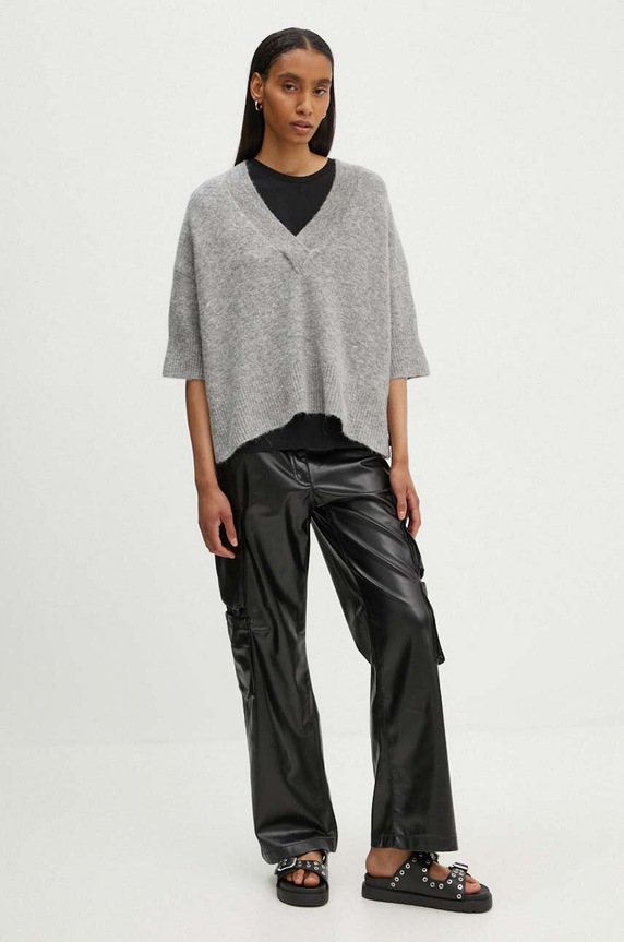 Day Birger et Mikkelsen sweter wełniany Selda - Cozy Days RD DAY65243298 szary AW24
