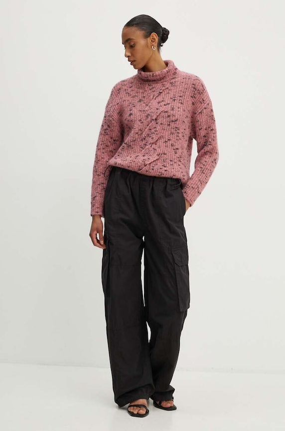 Moschino Jeans gyapjúkeverék pulóver 0905.8202 rózsaszín AW24