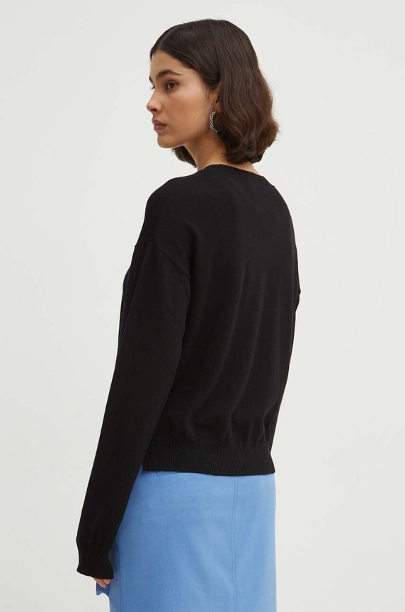 Odzież Moschino Jeans sweter wełniany 0932.8203 czarny