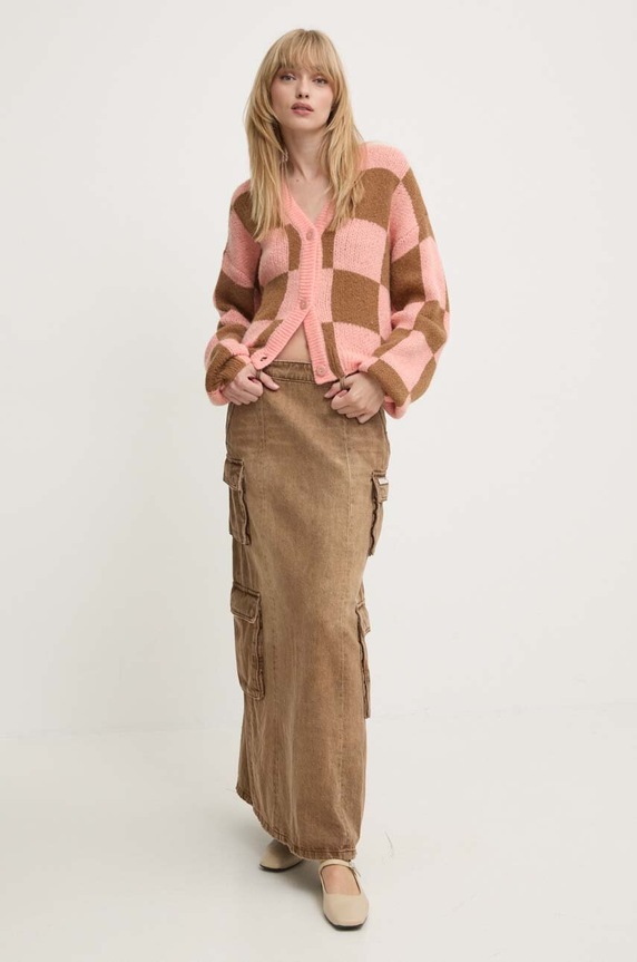 Stine Goya sweter z domieszką wełny SG5942 różowy AW24