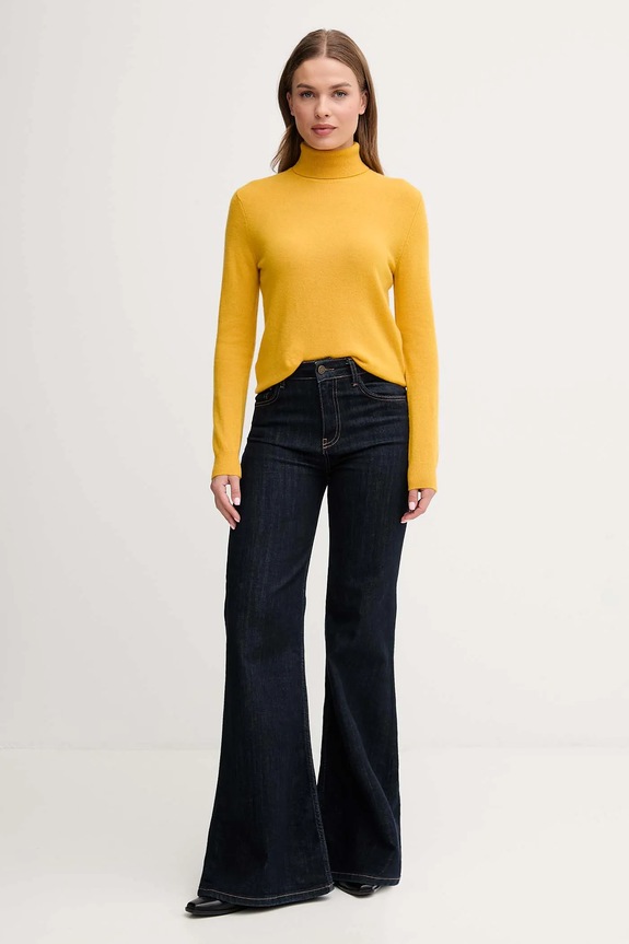 Μάλλινο πουλόβερ United Colors of Benetton 1002D2348 κίτρινο SS26