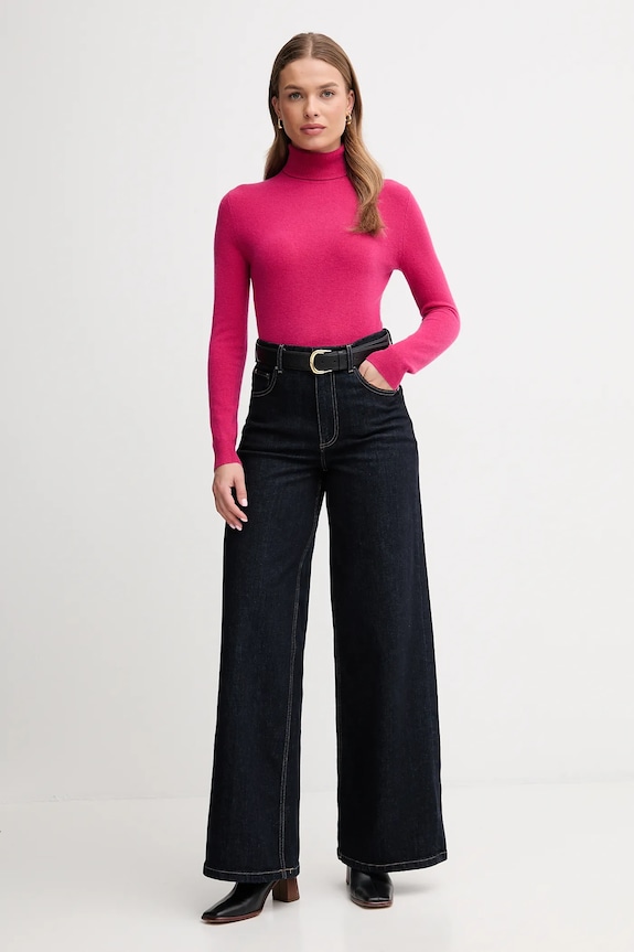 United Colors of Benetton gyapjú pulóver 1002D2348 rózsaszín SS26