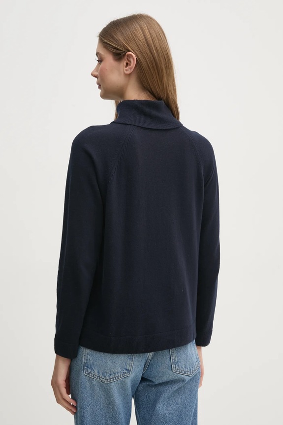 Ruházat United Colors of Benetton pulóver gyapjúkeverékből 1035D2551 sötétkék