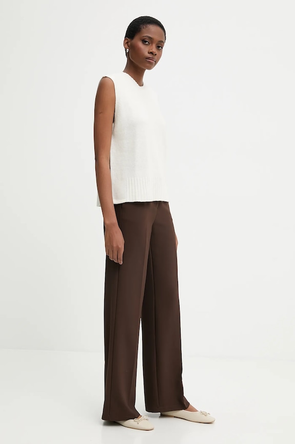 United Colors of Benetton vestă din amestec de lână 126WD10BA bej AW25
