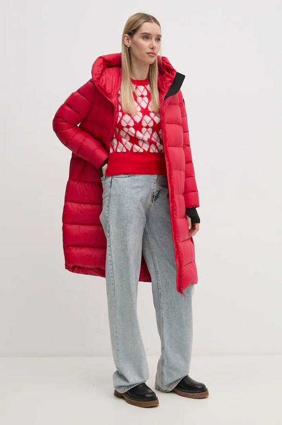 Pulover s dodatkom vune United Colors of Benetton 1032E10BI crvena NC24