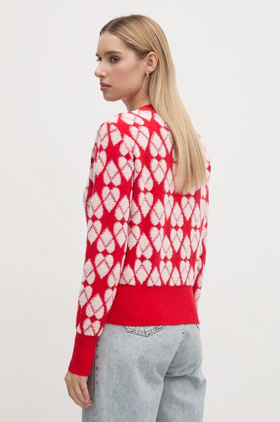 Odjeća Pulover s dodatkom vune United Colors of Benetton 1032E10BI crvena