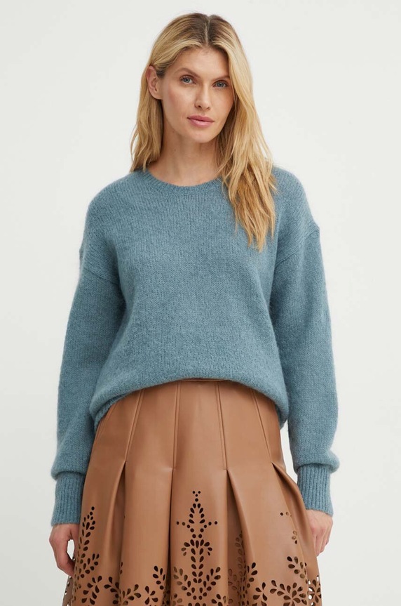 By Malene Birger pulover de lana BRIELLA. subtiri albastru Q71340035