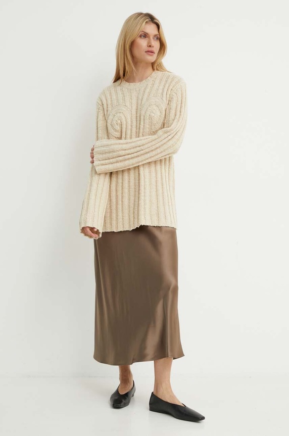 Vlněný svetr By Malene Birger CIRRA Q72457001 béžová AW24