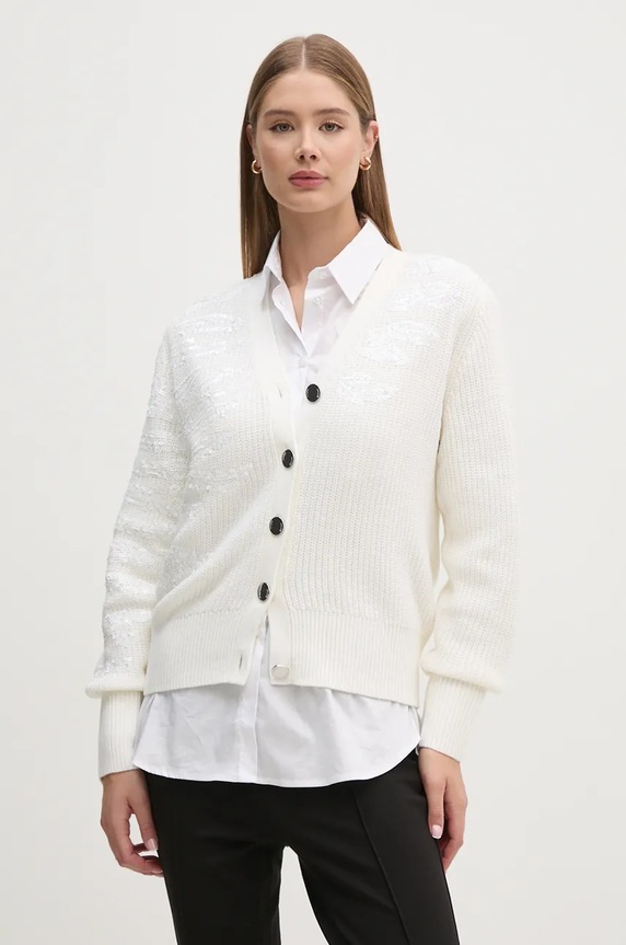 Kardigan Dkny natpis bež P4MXAQ60
