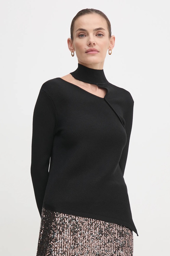 Dkny maglione a lupetto nero P43SAL18