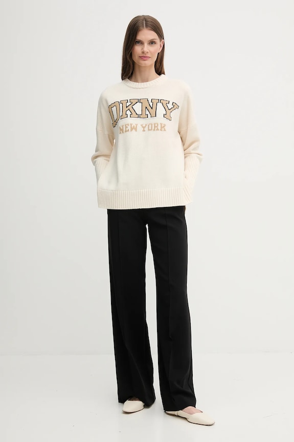 Πουλόβερ Dkny DJ4R0362 μπεζ AW25