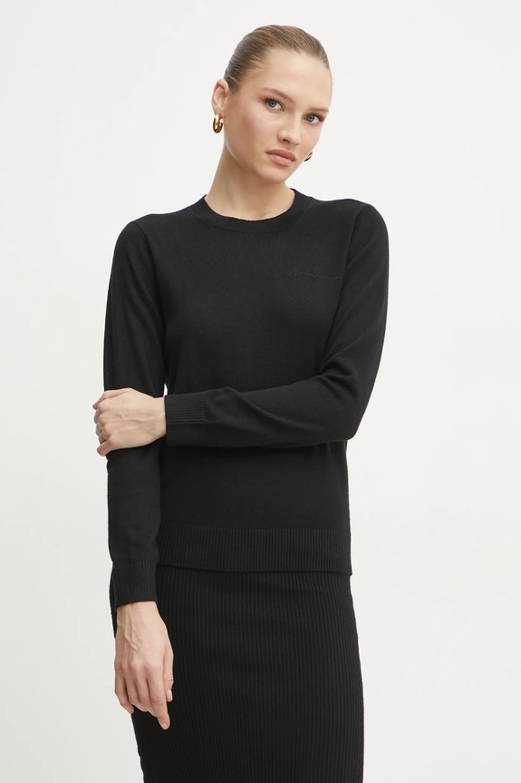 Armani Exchange maglione in lana lana nero 6DYM1J.YME3Z