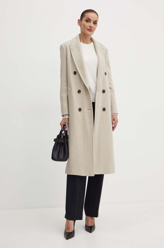 Μάλλινο πουλόβερ Marella 2423366181200 μπεζ AW24