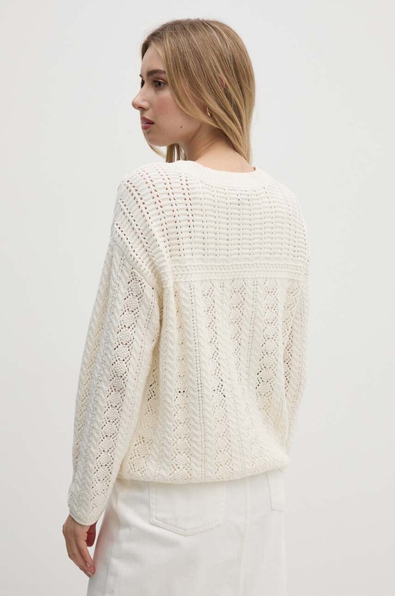 Oblečení Bavlněný svetr Pepe Jeans ISADORA PL702159 béžová