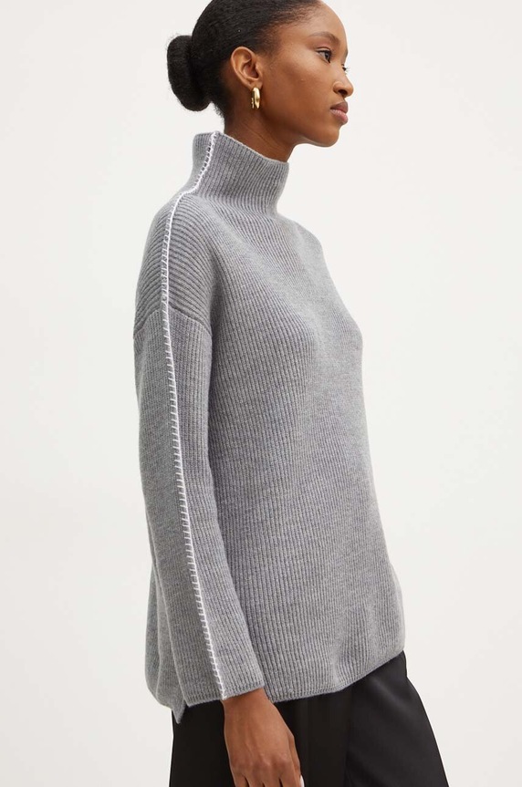 Μάλλινο πουλόβερ Max Mara Leisure γκρί 2426366178600