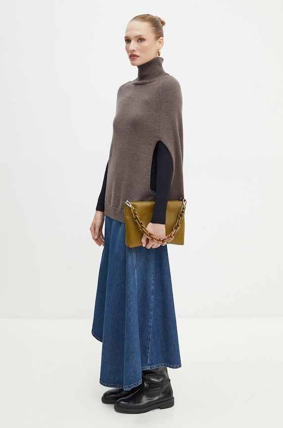 Max Mara Leisure gyapjú pulóver 2426366188600 barna AW24