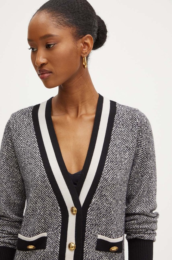 Μάλλινη ζακέτα Luisa Spagnoli MALTE γκρί 58393