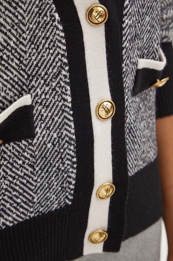 Μάλλινη ζακέτα Luisa Spagnoli MALTE 58393 γκρί