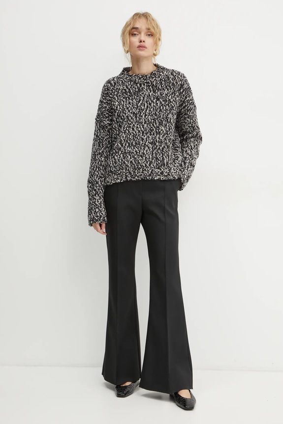 Weekend Max Mara gyapjú pulóver 2425366062600 fekete AW24