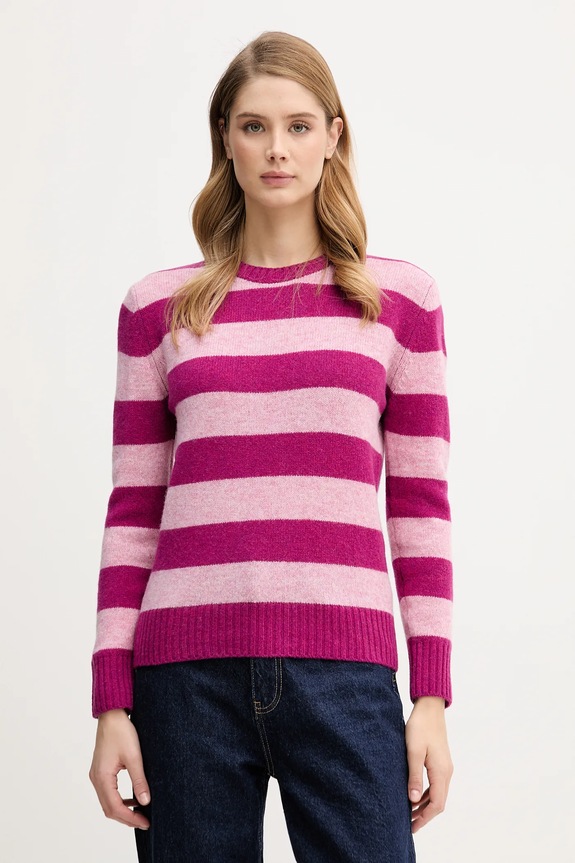 United Colors of Benetton sweter wełniany różowy 103ME107E