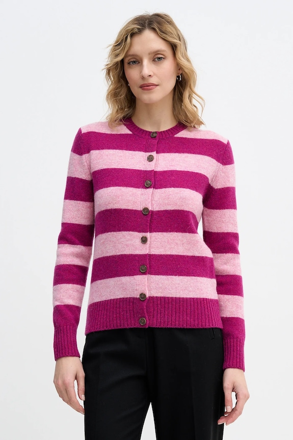 Вълнена жилетка United Colors of Benetton вълна виолетов 103ME5014
