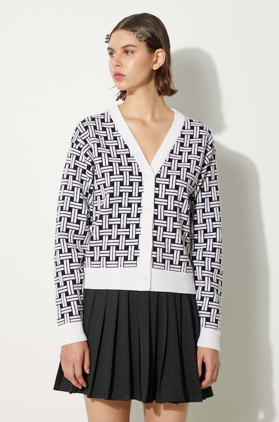 Odzież Kenzo kardigan z domieszką wełny Weave Cardigan FE62CA4723CA.02 biały