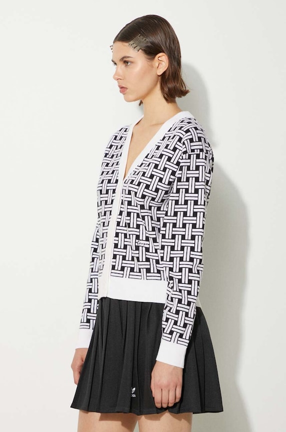 Kenzo kardigan z domieszką wełny Weave Cardigan biały FE62CA4723CA.02